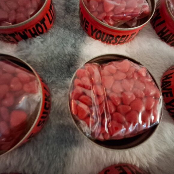 The Candy Wrapper Museum 9x Devil Girl Hot Kisses Candy Tin with Candy